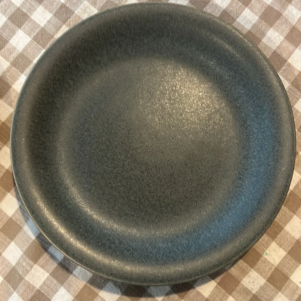 West Elm Charcoal Gray 10 1/2” Modern Stoneware Dinner Plates